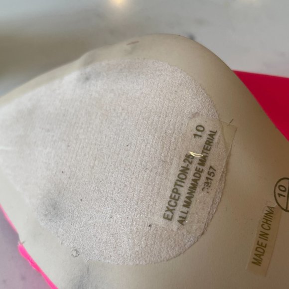 Anne Michelle Pink Stretch Point Toe Heel Sandals Sz 10 - Picture 6 of 15